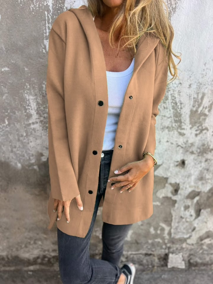 Casual Single Breasted Hooded Jacket ▶︎ Throw-on style for breezy spring & autumn days
