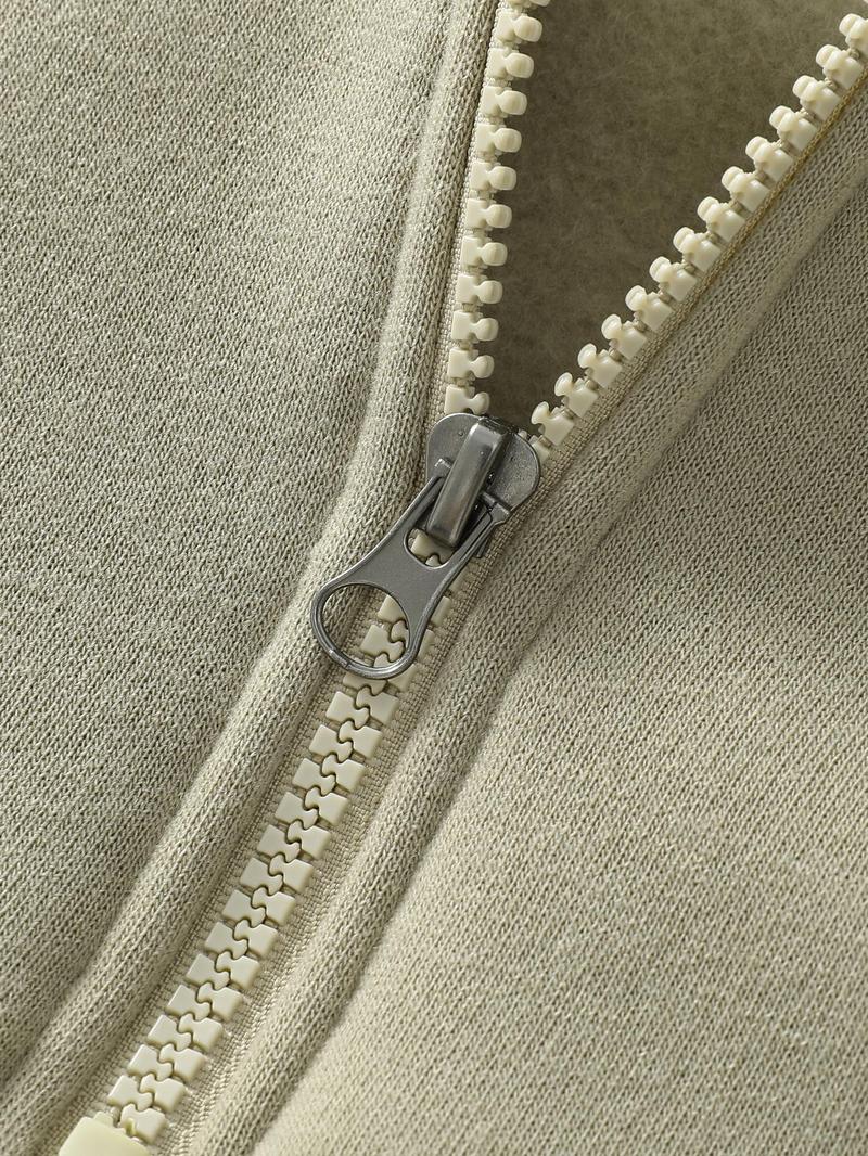 💥Unisex style💥 Regular Fit Solid Half Zip Drop Shoulder Essentials Hoodie