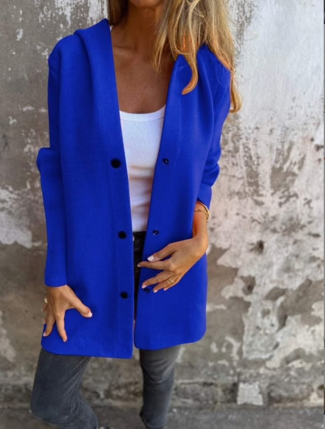 Casual Single Breasted Hooded Jacket ▶︎ Throw-on style for breezy spring & autumn days