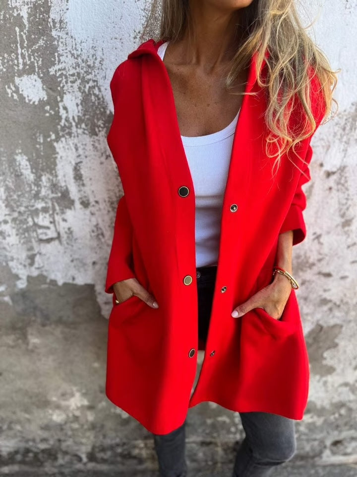 Casual Single Breasted Hooded Jacket ▶︎ Throw-on style for breezy spring & autumn days